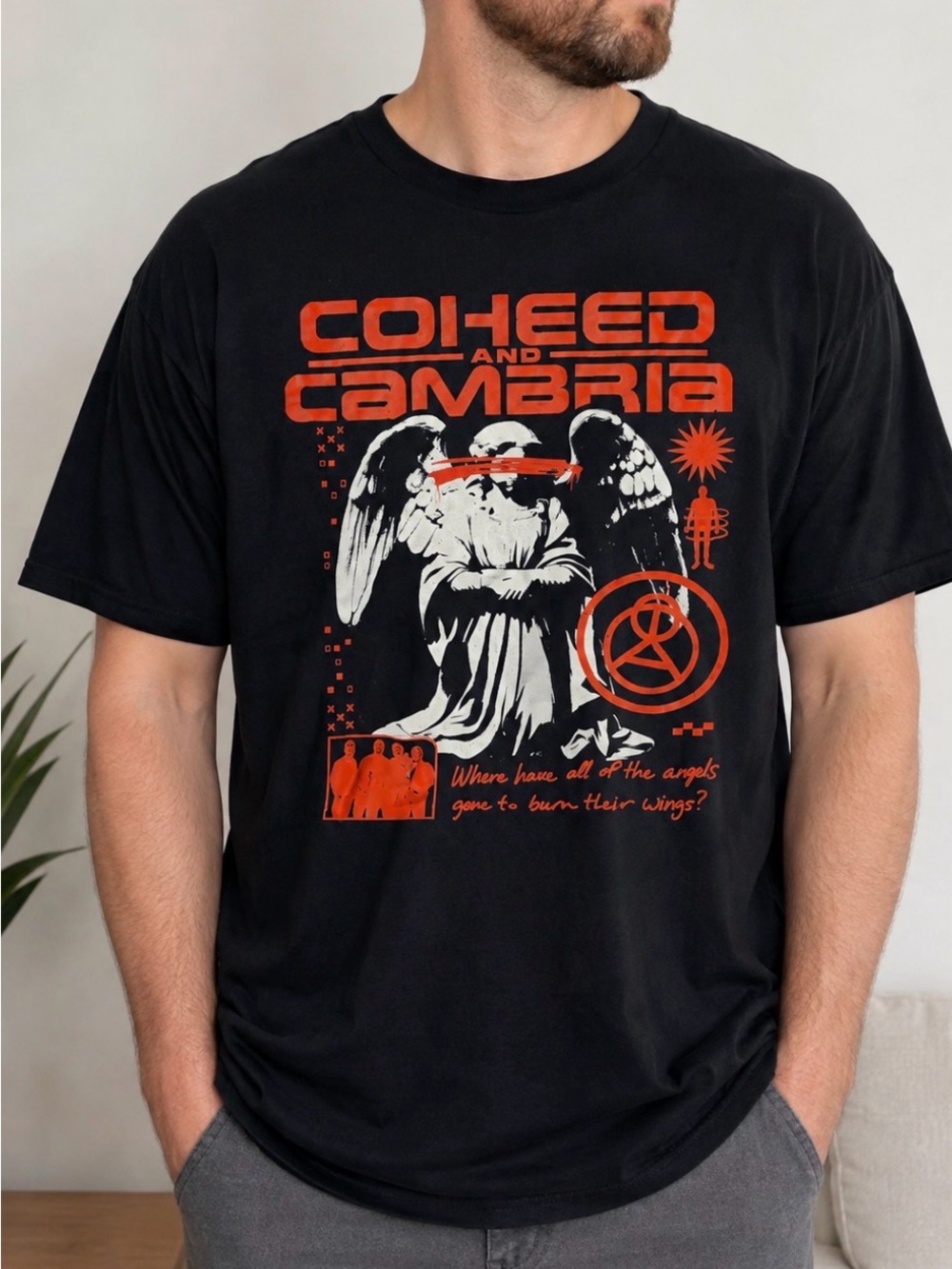 Coheed and Cambria Graphic Band Tee - Black/Orange